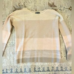 VINCE. Cashmere Sweater. Pinkish Stripe 💗. Size Medium. Perfect!!